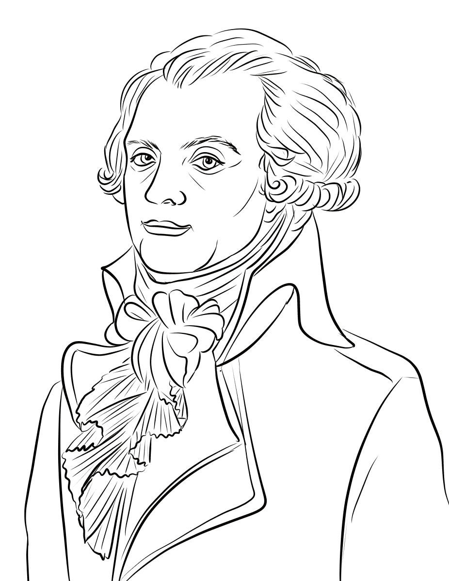 Coloriage Maximilien Robespierre - France à imprimer